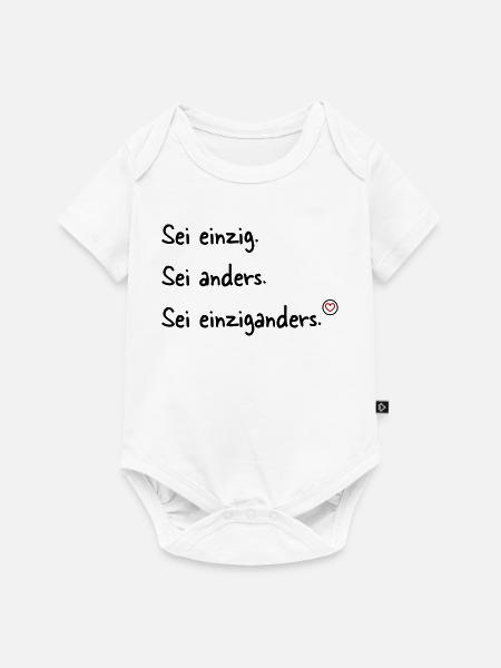 Sei einziganders - Baby Premium Kurzarmbody - Weiß