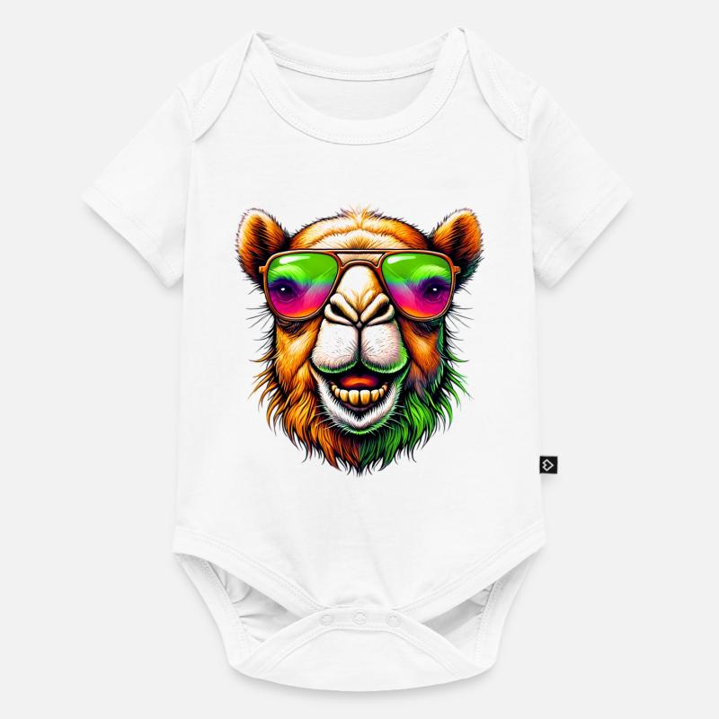 Kamel - Baby Premium Kurzarmbody - Weiß