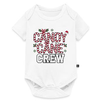 Festive Candy Cane Crew Christmas - Baby Premium short-sleeve bodysuit - white - Front