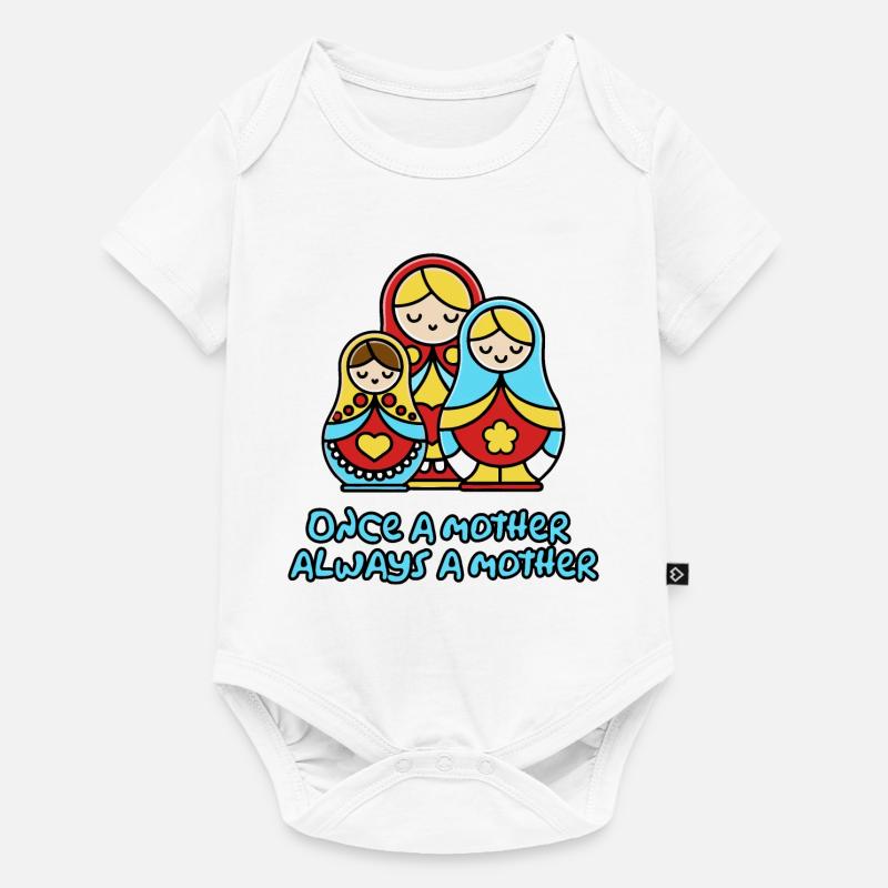Einmal Mutter, immer Mutter - Baby Premium Kurzarmbody - Weiß