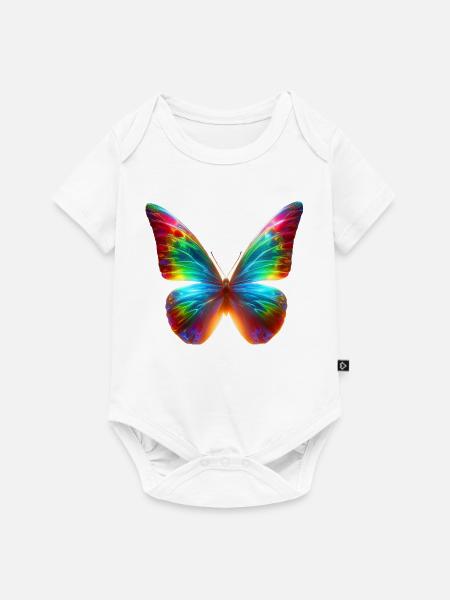 Schmetterling (01) - Baby Premium Kurzarmbody - Weiß