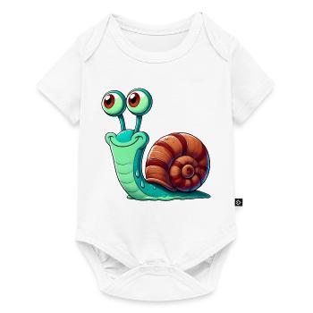 Escargot - Body à manches courtes Premium Bébé - blanc - Devant