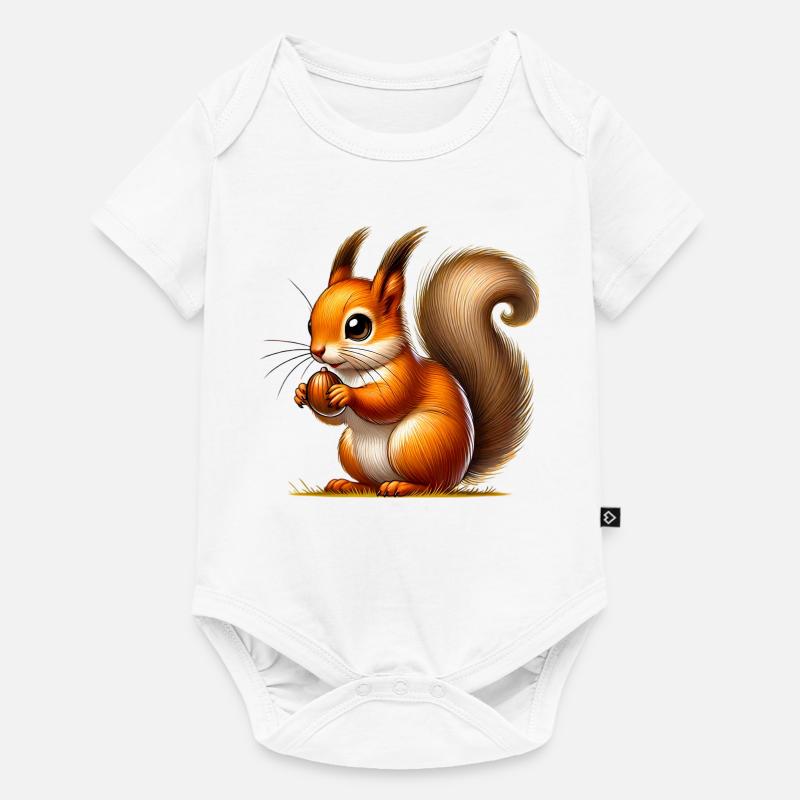 Squirrel - Baby Premium short-sleeve bodysuit - white