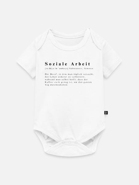 Soziale Arbeit - Definition - Baby Premium Kurzarmbody - Weiß
