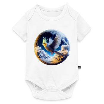 Nymphensittich (22) - Baby Premium Kurzarmbody - Weiß - Vorne