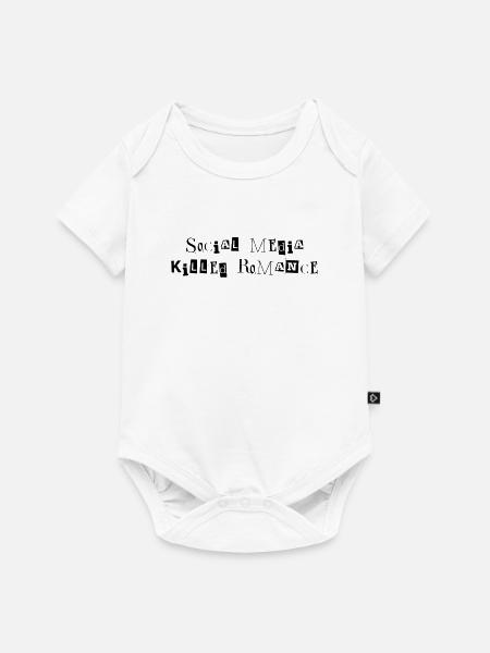 SOCIAL MEDIA KILLED ROMANCE - Baby Premium Kurzarmbody - Weiß