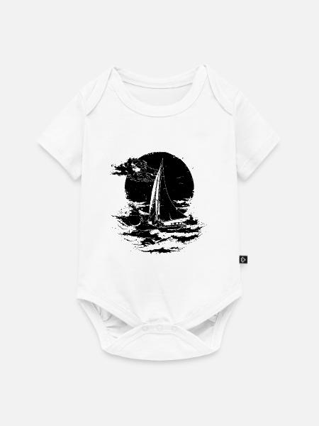 Segeln - Baby Premium Kurzarmbody - Weiß
