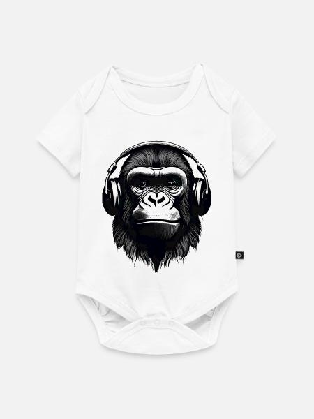 Gorilla, Primat, Affe - Baby Premium Kurzarmbody - Weiß