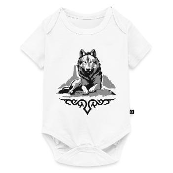 Loup du Caucase - Body à manches courtes Premium Bébé - blanc - Devant