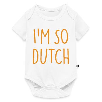 JE SUIS TELLEMENT NÉERLANDAIS Pays-Bas - Body à manches courtes Premium Bébé - blanc - Devant