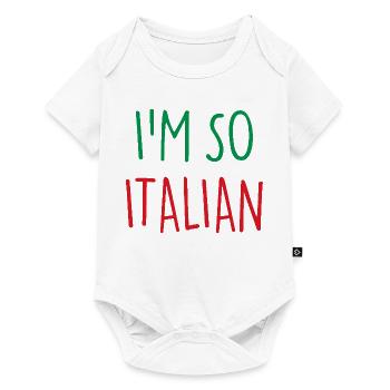 I'M SO ITALIAN Italy Italien - Baby Premium short-sleeve bodysuit - white - Front