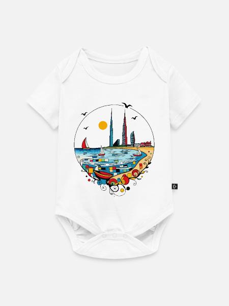Dubai - Baby Premium Kurzarmbody - Weiß
