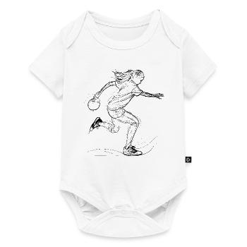 Female Bowler Drawing - Baby Premium short-sleeve bodysuit - white - Front