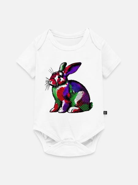 Kaninchen - Baby Premium Kurzarmbody - Weiß