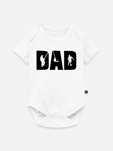 PAPA - Baby Premium Kurzarmbody - Weiß