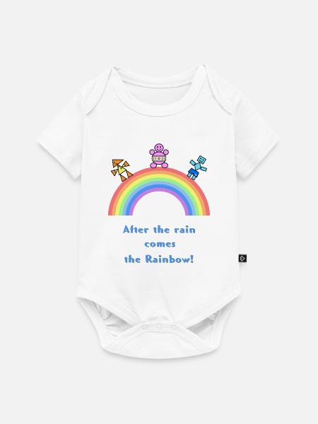 Nach Regen kommt der Regenbogen - Baby Premium Kurzarmbody - Weiß