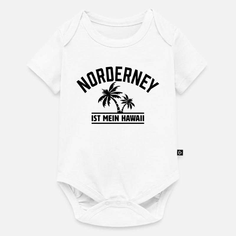 Norderney est mon Hawaï - Body à manches courtes Premium Bébé - blanc