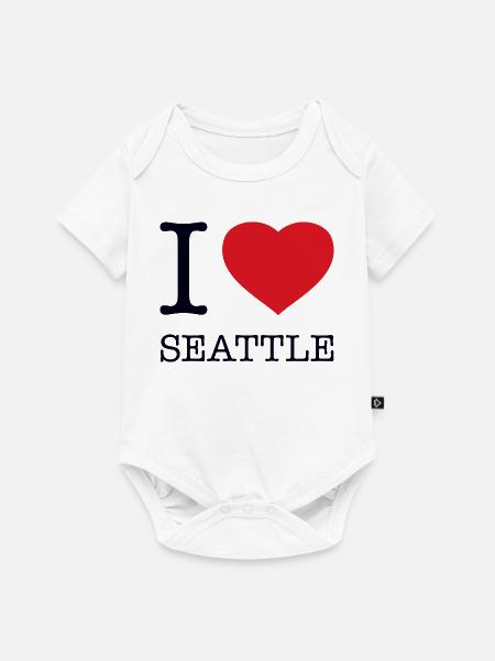 I LOVE SEATTLE - Baby Premium Kurzarmbody - Weiß