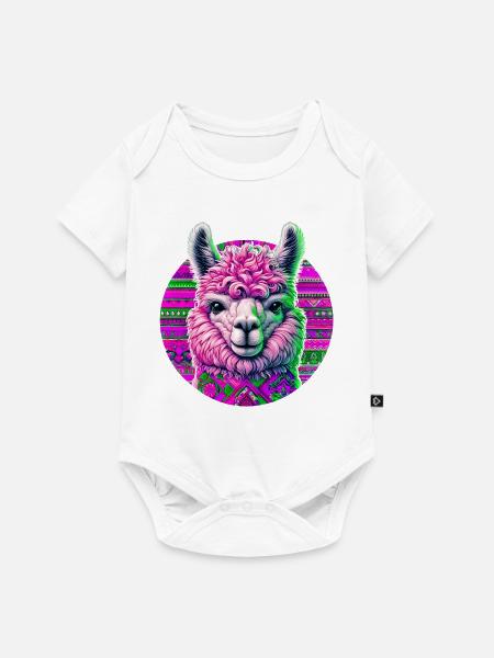 Alpaka - Baby Premium Kurzarmbody - Weiß