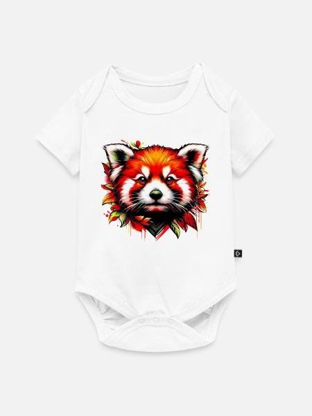 Kleiner Panda - Baby Premium Kurzarmbody - Weiß