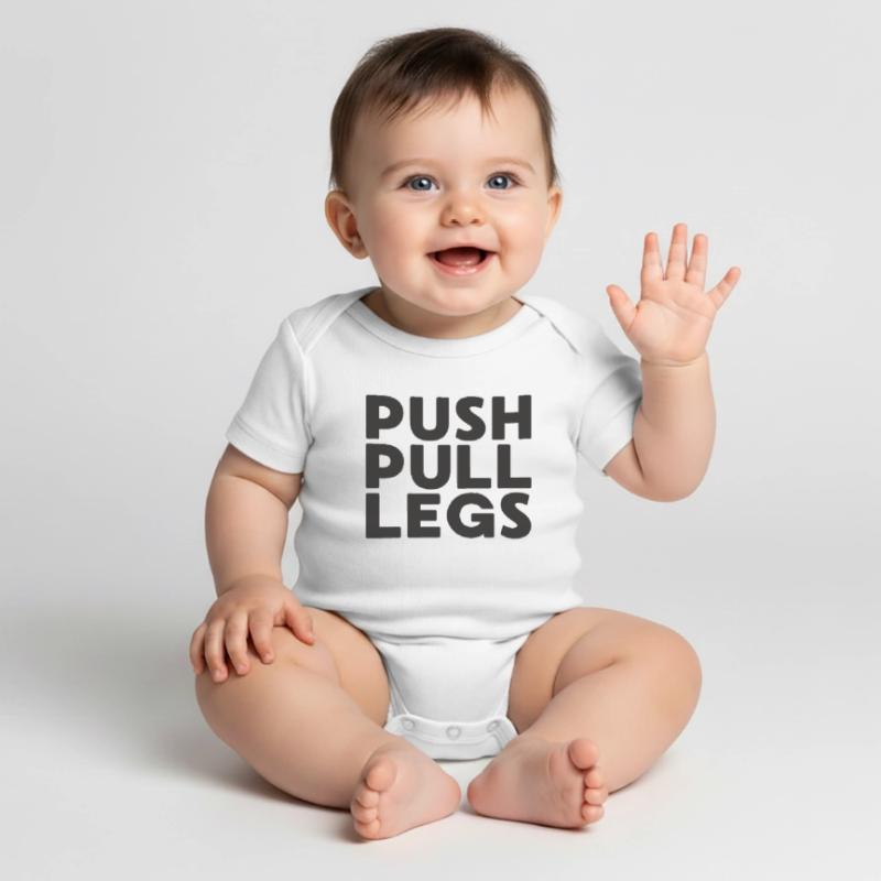 Push Pull Jambes Répéter Entraînementssplit Body à manches courtes Premium Bébé