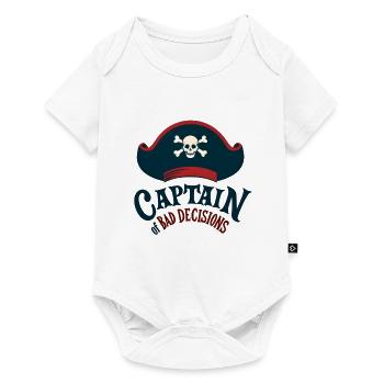 Capitaine des mauvaises décisions - Body à manches courtes Premium Bébé - blanc - Devant
