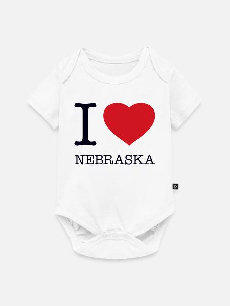 I LOVE NEBRASKA - Baby Premium Kurzarmbody - Weiß