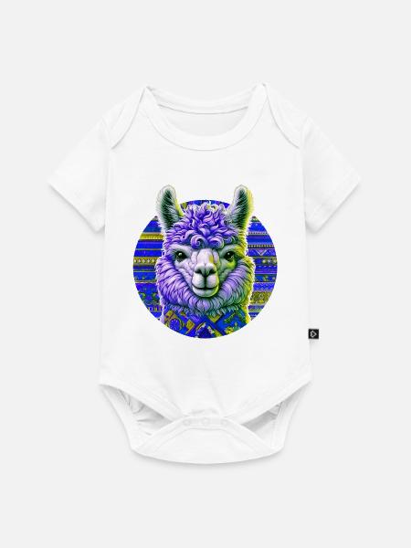 Alpaka - Baby Premium Kurzarmbody - Weiß