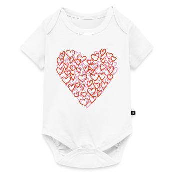 Hearts Heart Valentine's Day Love Romance - Baby Premium short-sleeve bodysuit - white - Front