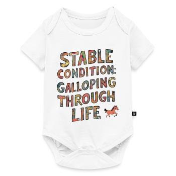 Stable condition: Galloping through life - Baby Premium Kurzarmbody - Weiß - Vorne