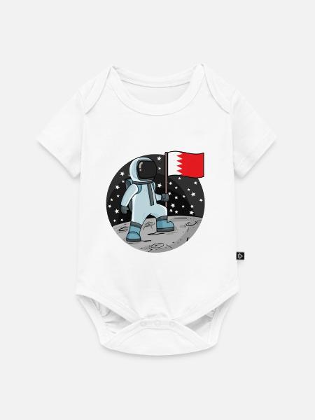 Astronaut Fahne Bahrain - Baby Premium Kurzarmbody - Weiß