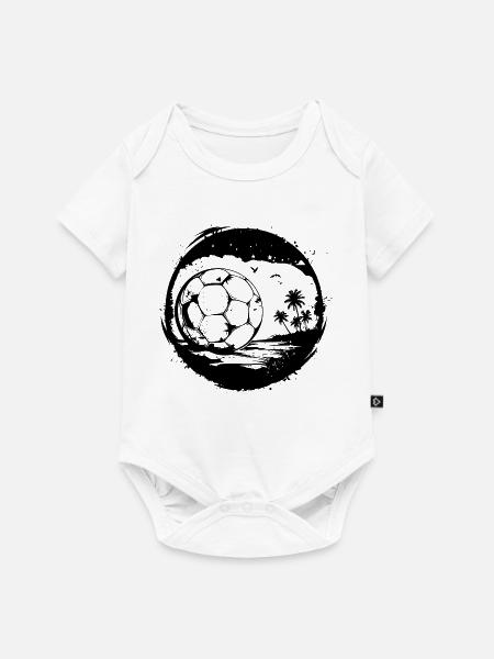 Fußball - Baby Premium Kurzarmbody - Weiß