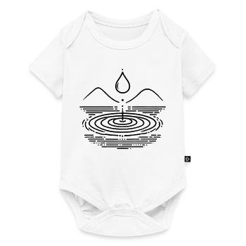 Gouttes d’eau et vagues – D’inspiration zen - Body à manches courtes Premium Bébé - blanc - Devant