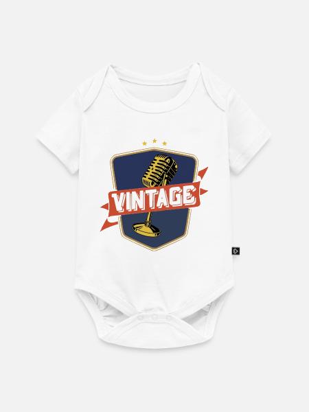 Weinlese - Baby Premium Kurzarmbody - Weiß