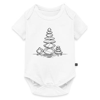 Art of Balance – Geometric Zen Stone Tower - Baby Premium short-sleeve bodysuit - white - Front