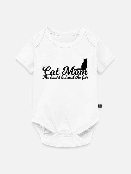Katzenmama - Baby Premium Kurzarmbody - Weiß