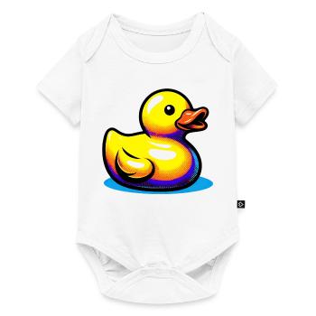 Ente Ente Ente Ente Ente - Baby Premium Kurzarmbody - Weiß - Vorne
