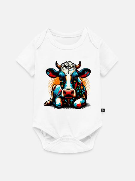 Kuh - Baby Premium Kurzarmbody - Weiß