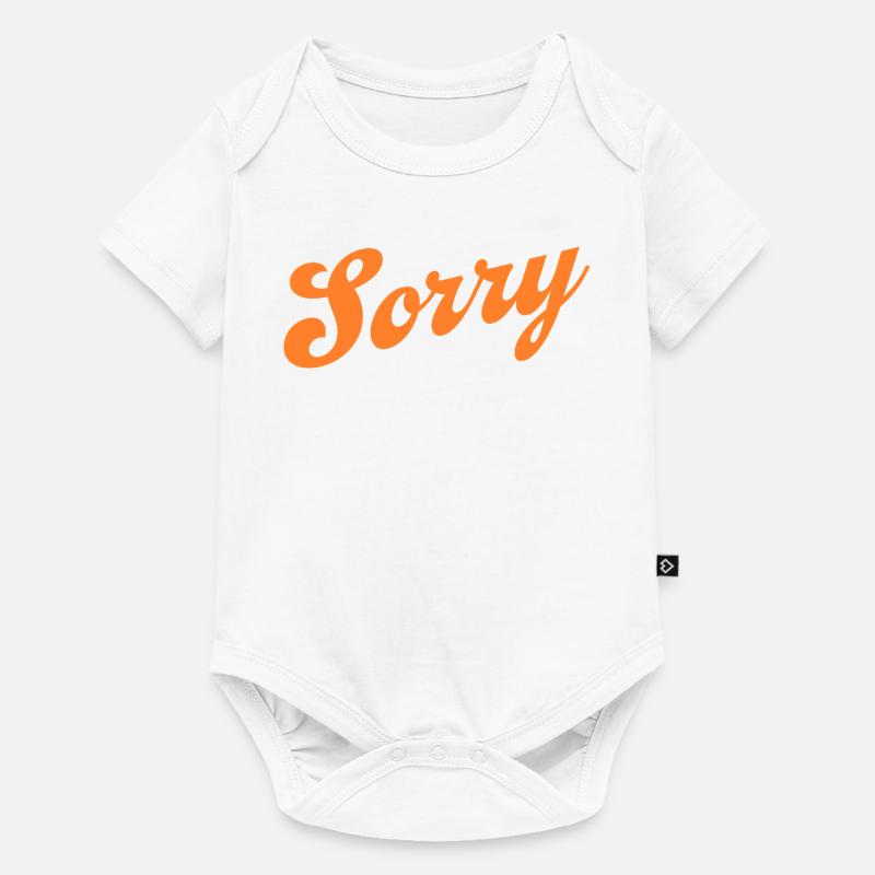 Désolé – Déclaration minimaliste - Body à manches courtes Premium Bébé - blanc