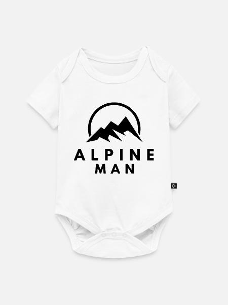 ALPINE MAN - Baby Premium Kurzarmbody - Weiß