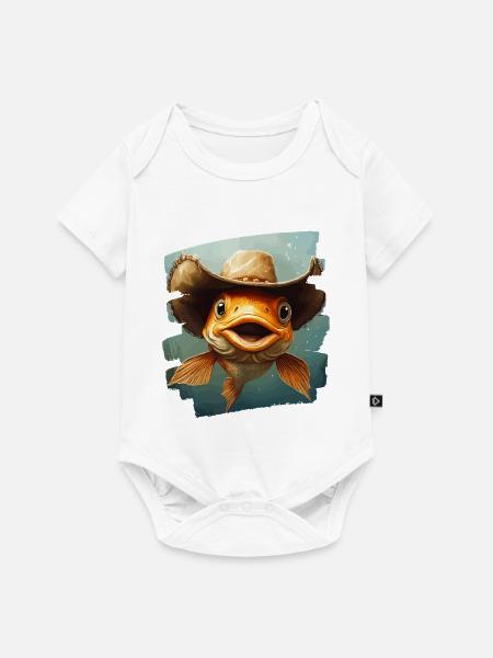 Texas Fishing - Baby Premium Kurzarmbody - Weiß