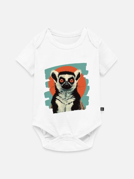 Lemur - Baby Premium Kurzarmbody - Weiß