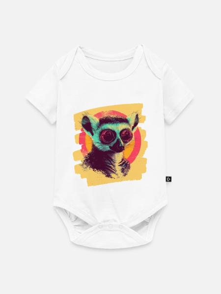 Lemur - Baby Premium Kurzarmbody - Weiß