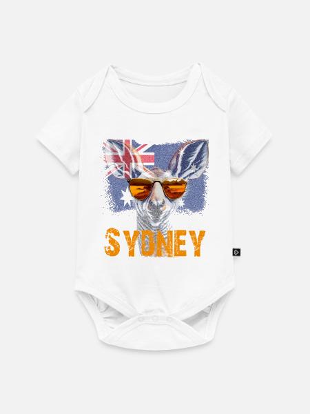 Sydney Roo - Baby Premium Kurzarmbody - Weiß