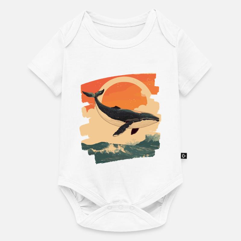 Baleine - Body à manches courtes Premium Bébé - blanc