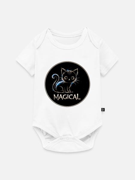 Magische Katze - Baby Premium Kurzarmbody - Weiß