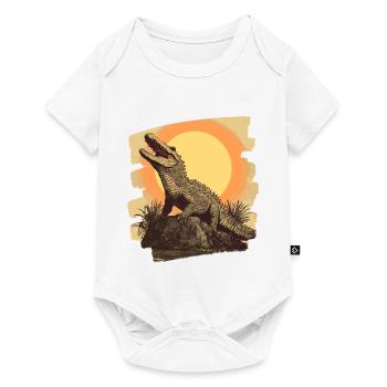 Crocodile Retro - Baby Premium short-sleeve bodysuit - white - Front
