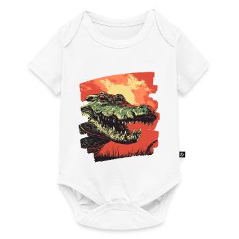 Crocodile - Baby Premium short-sleeve bodysuit - white - Front