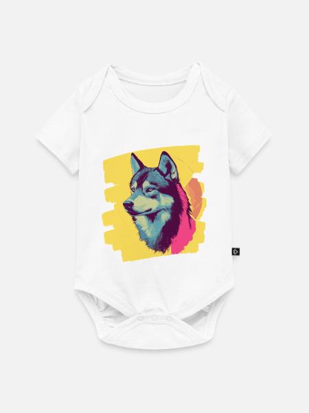 Husky - Baby Premium Kurzarmbody - Weiß
