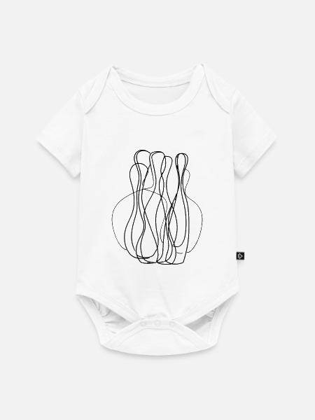 Bowling Line Art - Baby Premium Kurzarmbody - Weiß